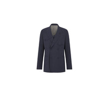 113C282A6396C540 - Double-Breasted Jacket With Buttoned Strap - 540 Bleu Marine