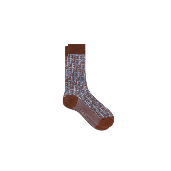 113MC08AT105C785 - Men's Knit Socks - 785 Fantaisie Fond Marron