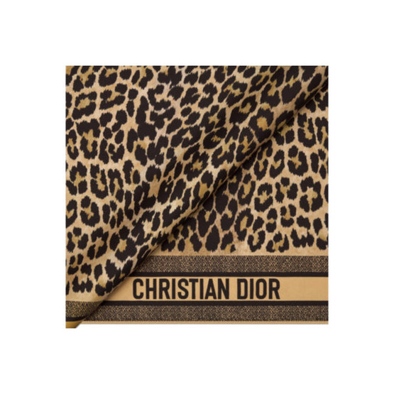 15LEO090I603C180 - Diortwin Mizza 90 Square Scarf - 180 Fantaisie Fond Beige