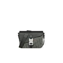 1ADPO049JCLH870 - Small Saddle Messenger Bag With Flap - 870 Grey/Silver