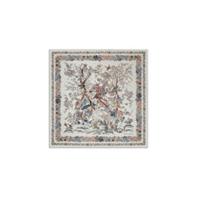 25JAH090I606C087 - Dior Jardin D'Hiver 90 Square Scarf - 087 Fantaisie Fond Blanc