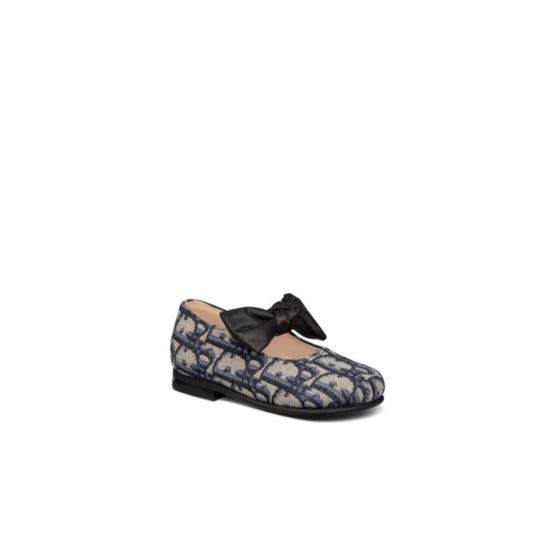 2WBS31SHOYY38I - Baby Ballet Flat - 38I Dior Oblique Bleu