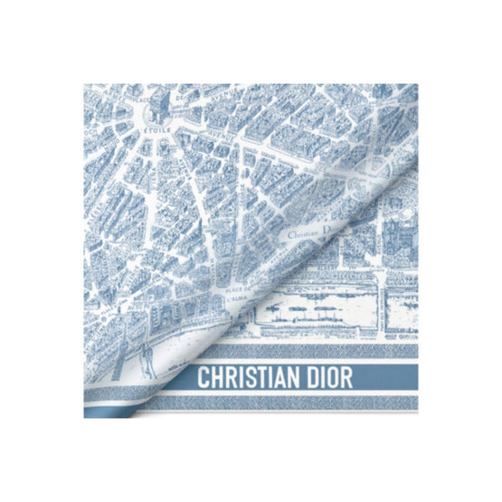 32PAR090I600C050 - Plan De Paris 90 Square Scarf - 050 Blanc