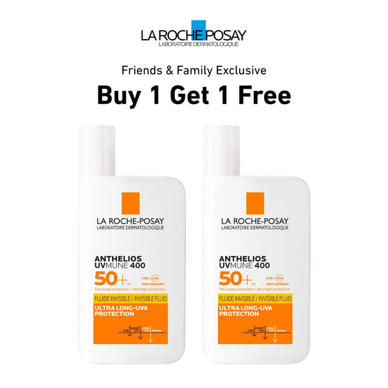 [BOGO] LA ROCHE POSAY ANTHELIOS UVMUNE 400 INVISIBLE FLUID SPF50+ 50ML