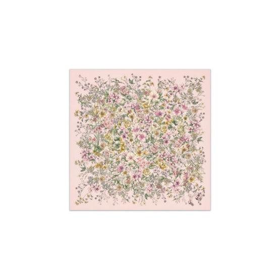 35FCO090I610C400 - D-Floral 90 Square Scarf - 400 Rose