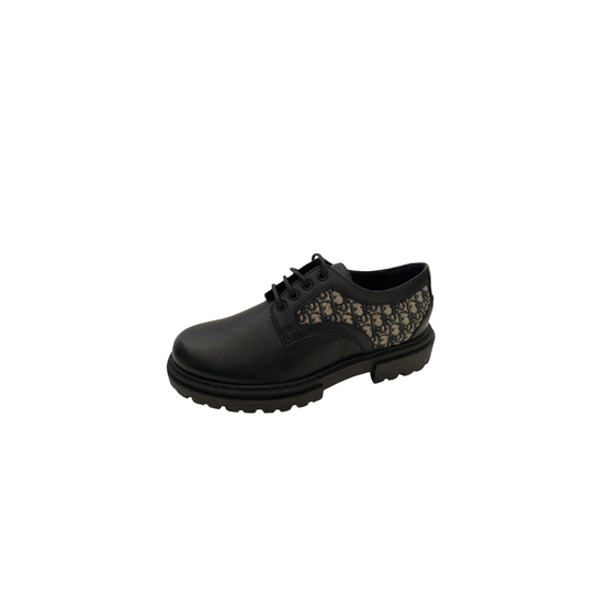 3SBS25SHODY38I - Kid Boy's Leather Shoes - 38I Dior Oblique Bleu