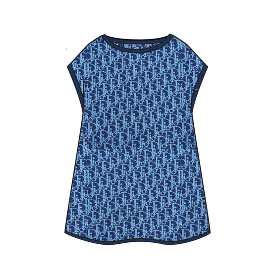 3WBM14DRSBY38I - Kid Girl's Knit Dress - 38I Dior Oblique Bleu
