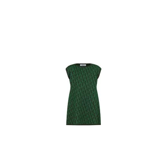 3WBM14DRSJY35G - Kid Girl's Knit Dress - 35G Noir/Vert