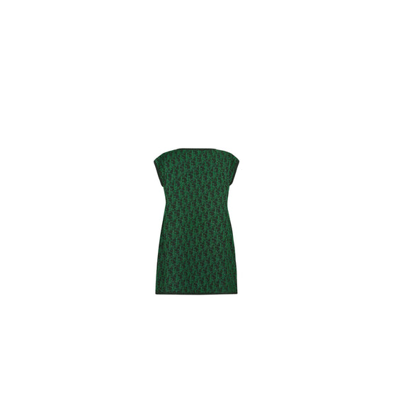 3WBM14DRSJY35G - Kid Girl's Knit Dress - 35G Noir/Vert