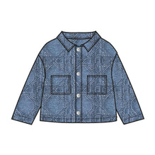 3WBM42PEABY533 - New Born Boy's Denim Blouson - 533 Bleu Denim