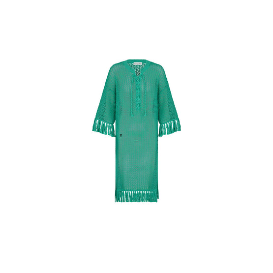 444R64AM763X6464 - Women's Knitwear Dress - 6464 Vert