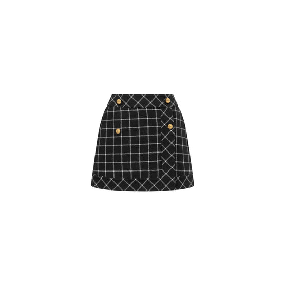 450J12A1589X9330 - Wrap Miniskirt - 9330 Fantaisie Noir