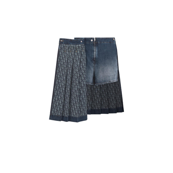 452J50A3430X5419 - Wrap Skirt With Integrated Shorts - 5419 Bleu