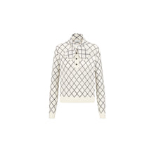 454S17AM461X0930 - Tied Collar Sweater - 0930 Fantaisie Blanc