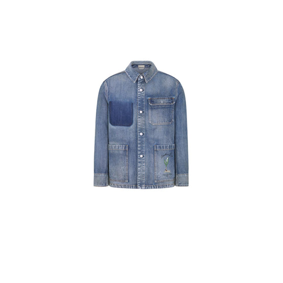 493D493AY552C588 - Men's Jeans Jacket - 588 Fantaisie Fond Bleu