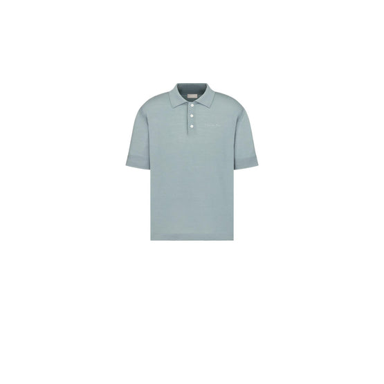 493M801AT859C585 - Men's Knit Top/Waist Polo - 585 Fantaisie Fond Bleu