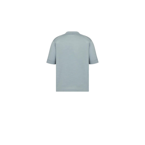 493M801AT859C585 - Men's Knit Top/Waist Polo - 585 Fantaisie Fond Bleu