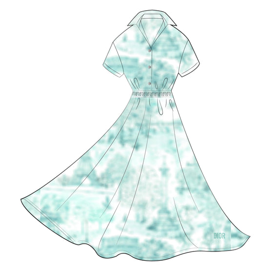 4SBM11DRSCY30H - Kid Girl's Woven Dress - 30H Imprimé Paris