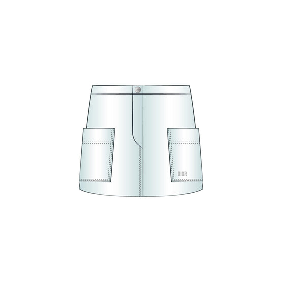 4SBM11SKTFY901 - Kid Girl's Woven Skirt - 901 Argent