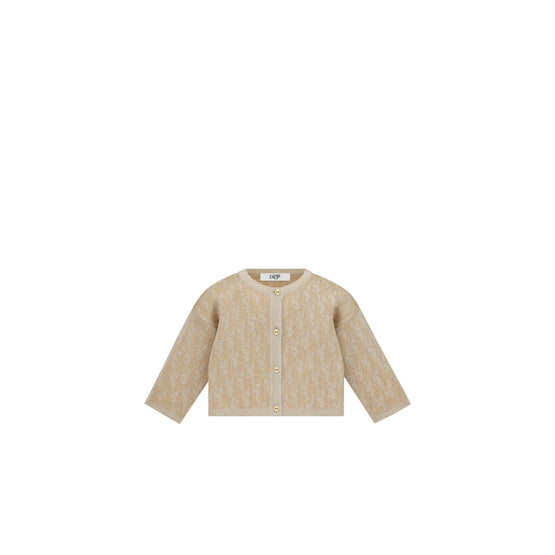 4SBM34CAROY296 - New Born Girl's Knit Cardigan - 296 Or