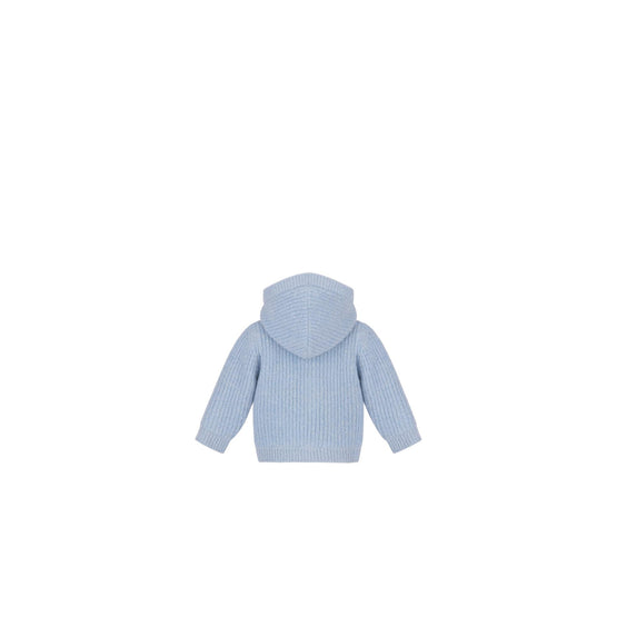 4SBM44CAREY515 - New Born Boy's Knit Cardiga - 515 Bleu Clair