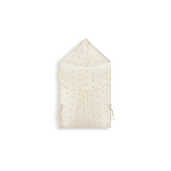 4SBP31NIDFY014 - New Born Girl's Woven Bunting Bag - 014 Cream