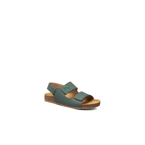 4SBS25SHOEY441 - Kid Boy's Leather Shoes - 441 Kaki