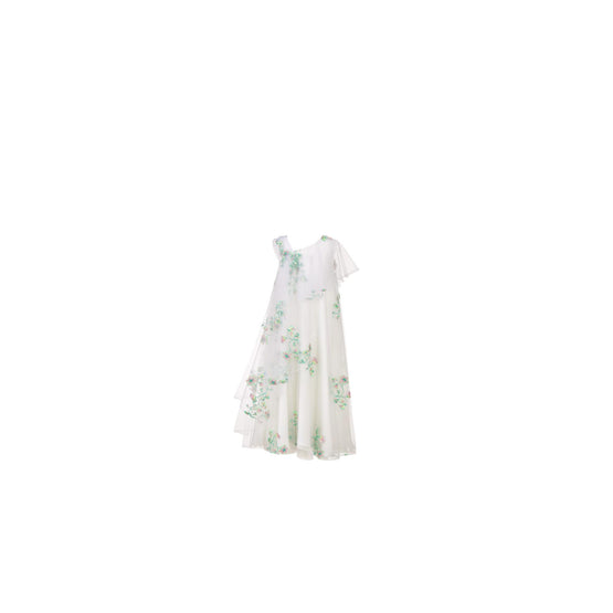 4WBH11DRSAY31H - Kid Girl's Woven Dress - 31H Rose/Multico