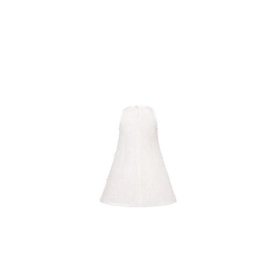4WBH11DRSHY013 - Kid Girl's Woven Dress - 013 Blanc Lait
