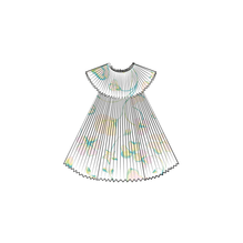4WBH31DRSAY094 - New Born Girl's Woven Dress + Bloomers - 094 Multicouleur