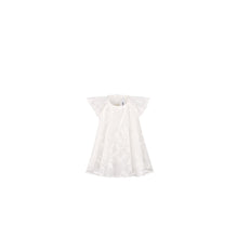 4WBH31DRSEY013 - New Born Girl's Woven Dress + Bloomers - 013 Blanc Lait