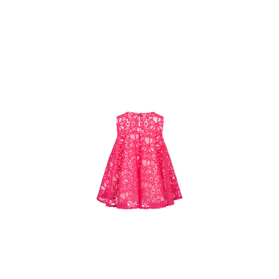 4WBH31DRSIY300 - New Born Girl's Woven Dress + Bloomers - 300 Rose