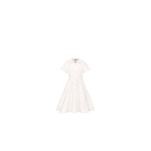 4WBM11DRSGY013 - Kid Girl's Woven Dress - 013 Blanc Lait