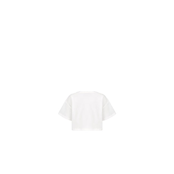 4WBM13TEEVY013 - Kid Girl's Jersey T-Shirt - 013 Blanc Lait