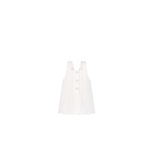 4WBM31DRSHY013 - New Born Girl's Woven Dress + Bloomers - 013 Blanc Lait