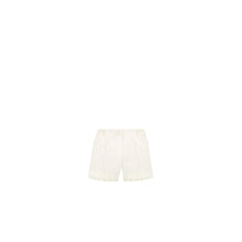 4WBM31SHTHY013 - New Born Girl's Woven Shorts - 013 Blanc Lait
