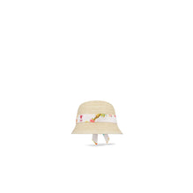 4WBM3DHATCY52J - New Born Girl's Woven Straw Hat - 52J Toile De Jouy Fleurs/Multi