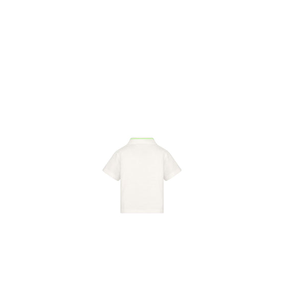 4WBM43POLAY013 - New Born Boy's Jersey Polo - 013 Blanc Lait