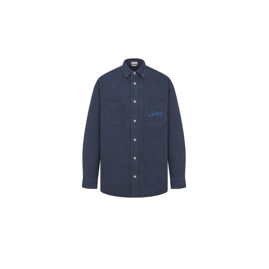 513D587A3003C585 - Dior And Lewis Hamilton Shirt - 585 Fantaisie Fond Bleu