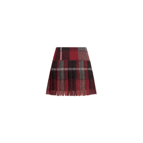 514J24A4014X3889 - Women's Knitwear Skirt - 3889 Fantaisie Rouge