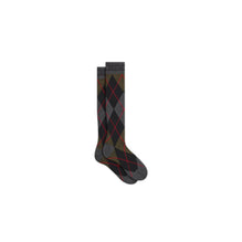 51SOC501I199C684 - Check'N'Dior Mid-Length Socks - 684 Fantaisie Fond Vert