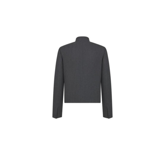 51TC224A6496C840 - Officer Collar Short Jacket 60Cm,Dior X Lh,Side Closure Co - 840 Gris Anthracite