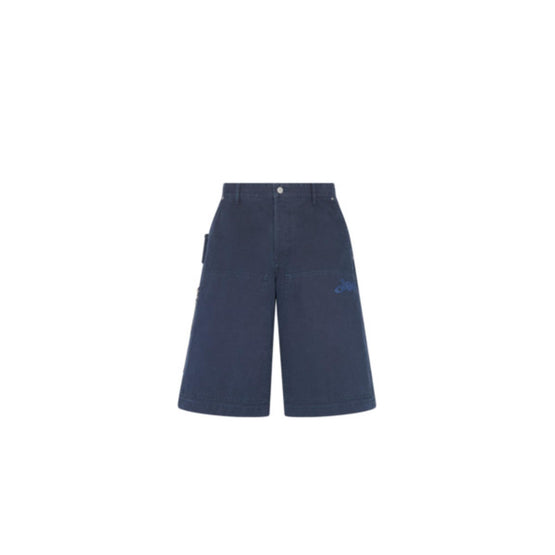 51TD194A3003C585 - Carpenter Bermudas 60Cm, , Dior X Lh Embroidery, 40Cm - 585 Fantaisie Fond Bleu