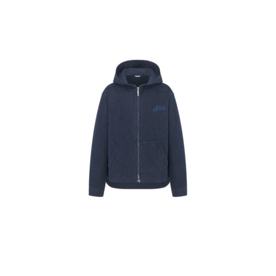 51TD495A3003C585 - Hooded Denim Blouson 74Cm, Dior X Lh Embroidery - 585 Fantaisie Fond Bleu