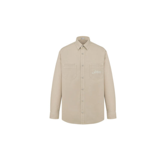 51TD587A3003C181 - Denim Overshirt 80Cm, Dior X Lh Embroidery - 181 Fantaisie Fond Beige