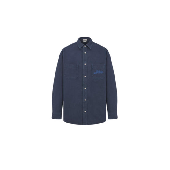 51TD587A3003C585 - Denim Overshirt 80Cm, Dior X Lh Embroidery - 585 Fantaisie Fond Bleu