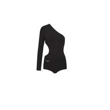 524E26A6004X9000 - Asymmetric Bodysuit With One Long Sleeve - 9000 Noir