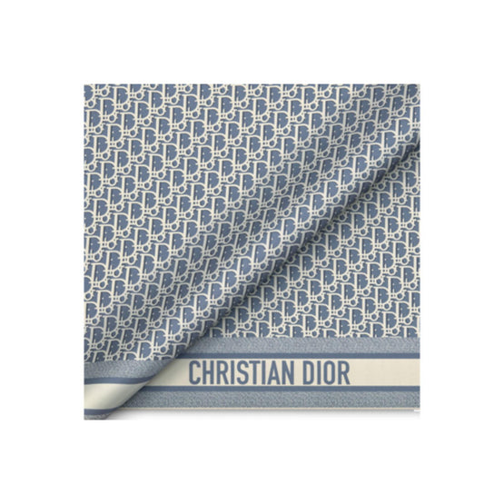 52DOB090I601C524 - Dior Oblique 90 Square Scarf - 524 Bleu