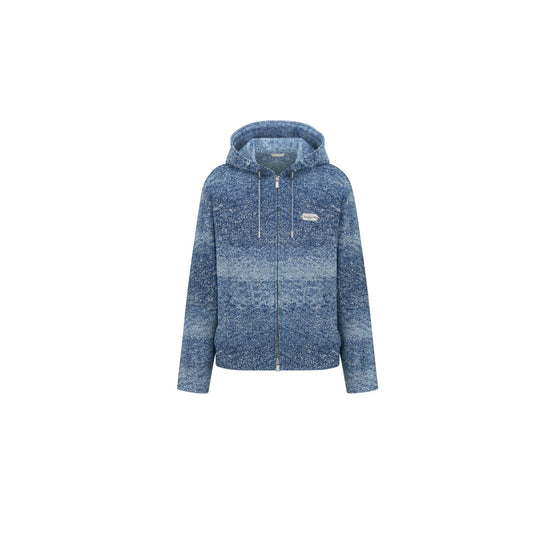 543D489A3029C585 - Blouson Jacket With Hood And Christian Dior Paris Tag - 585 Fantaisie Fond Bleu