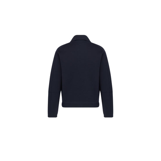 543J400A1016C540 - Zipped Blouson Jacket With Christian Dior Paris Tag - 540 Bleu Marine